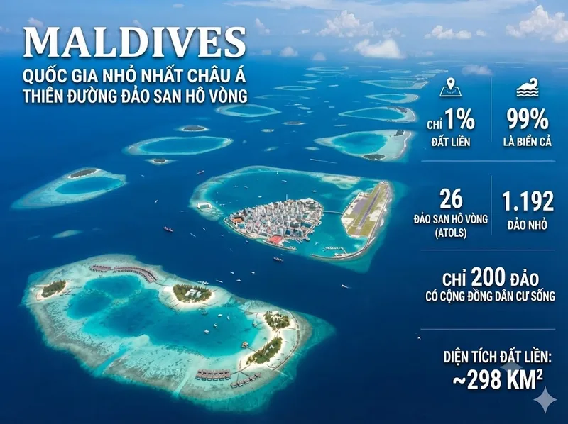 Maldives là quốc đảo xinh đẹp nằm giữa Ấn Độ Dương